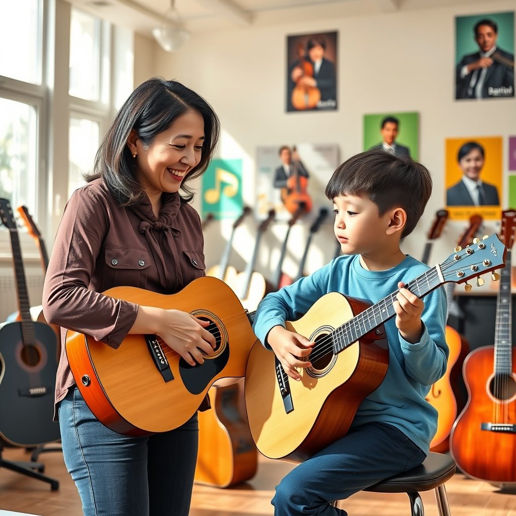 New instrumentalists learning at Music School