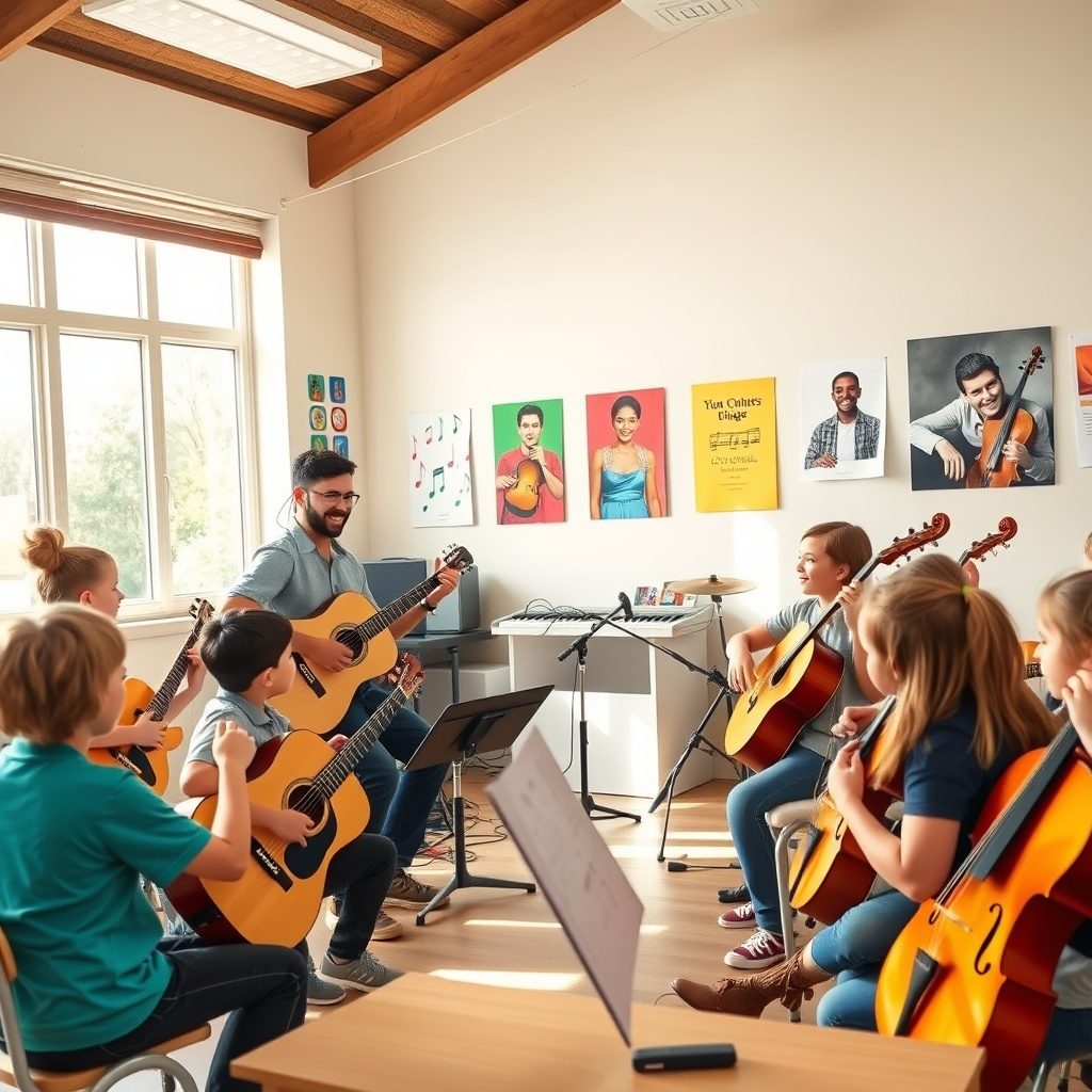 New instrumentalists learning music